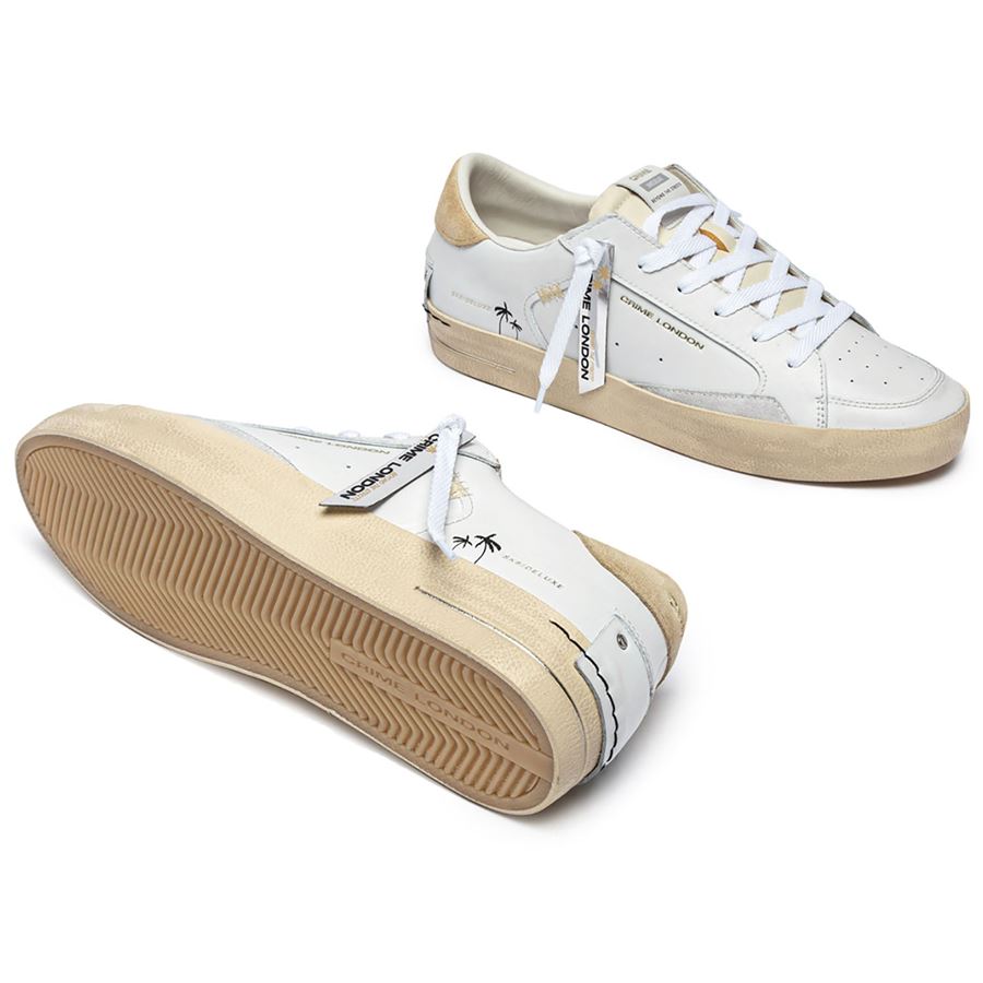 Sk8 Deluxe Light Ivory sneakers da uomo Crime London | 14101PP7B10